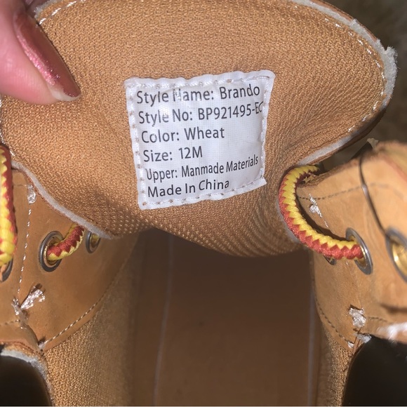 Beverly Hills US. POLO Men’s boots size 12 NWT LACE UP Wheat - Picture 4 of 9